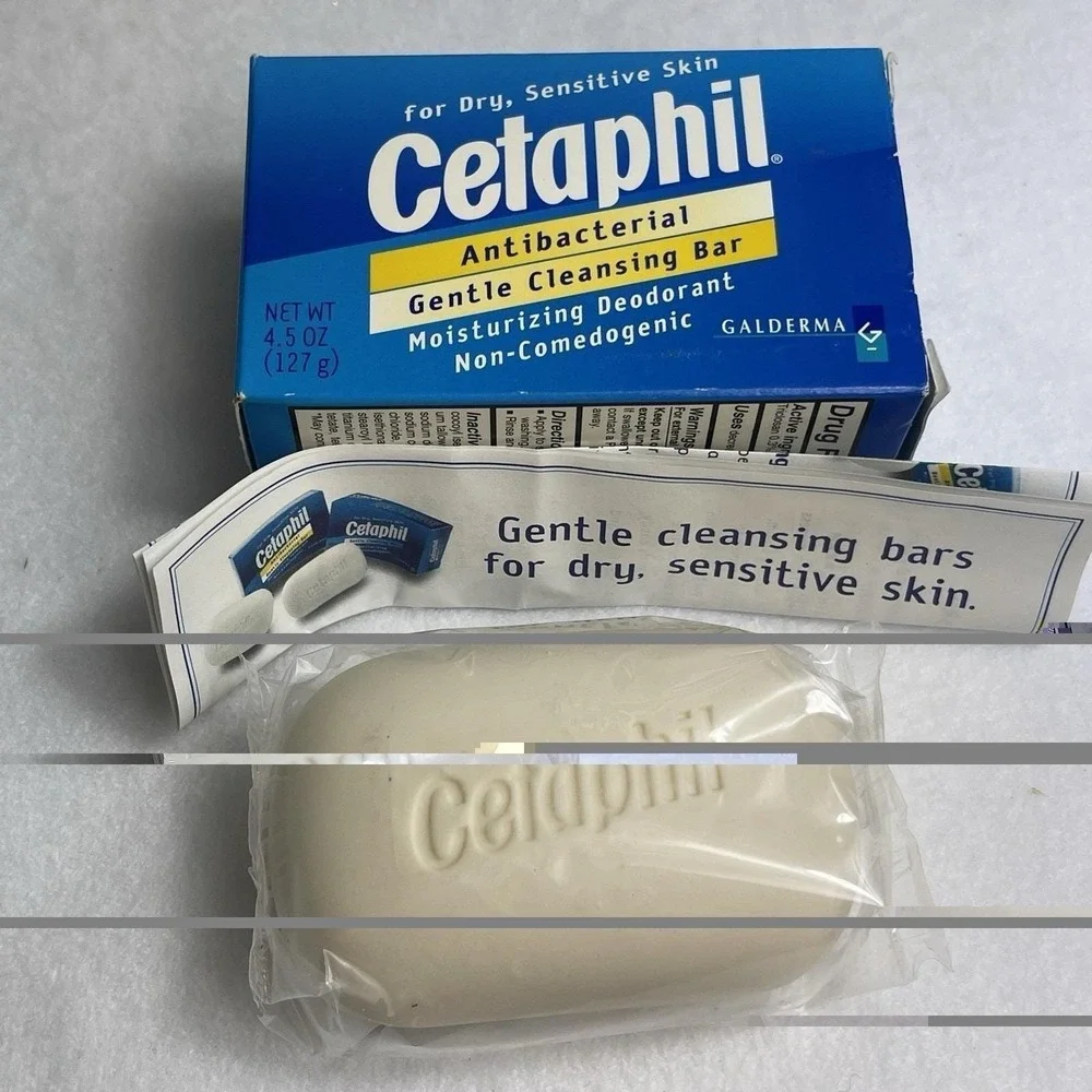 1 Bar Cetaphil Gentle Cleansing Antibacterial Bar Soap 4.5 Triclosan READ‎ DATE
